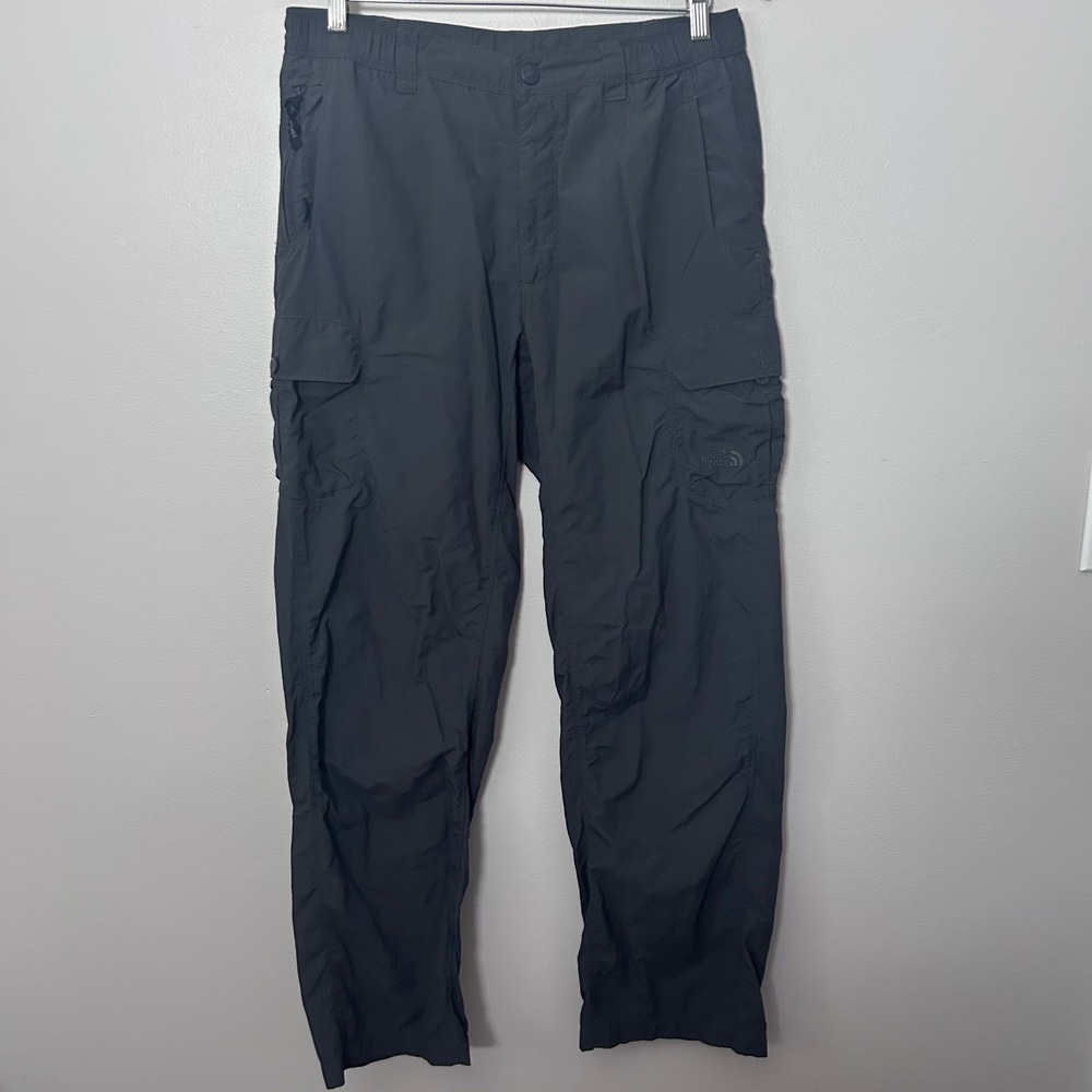 The North Face Cargo Pants Mens Medium Gray Nylon Hiking Outdoor Utility Trail